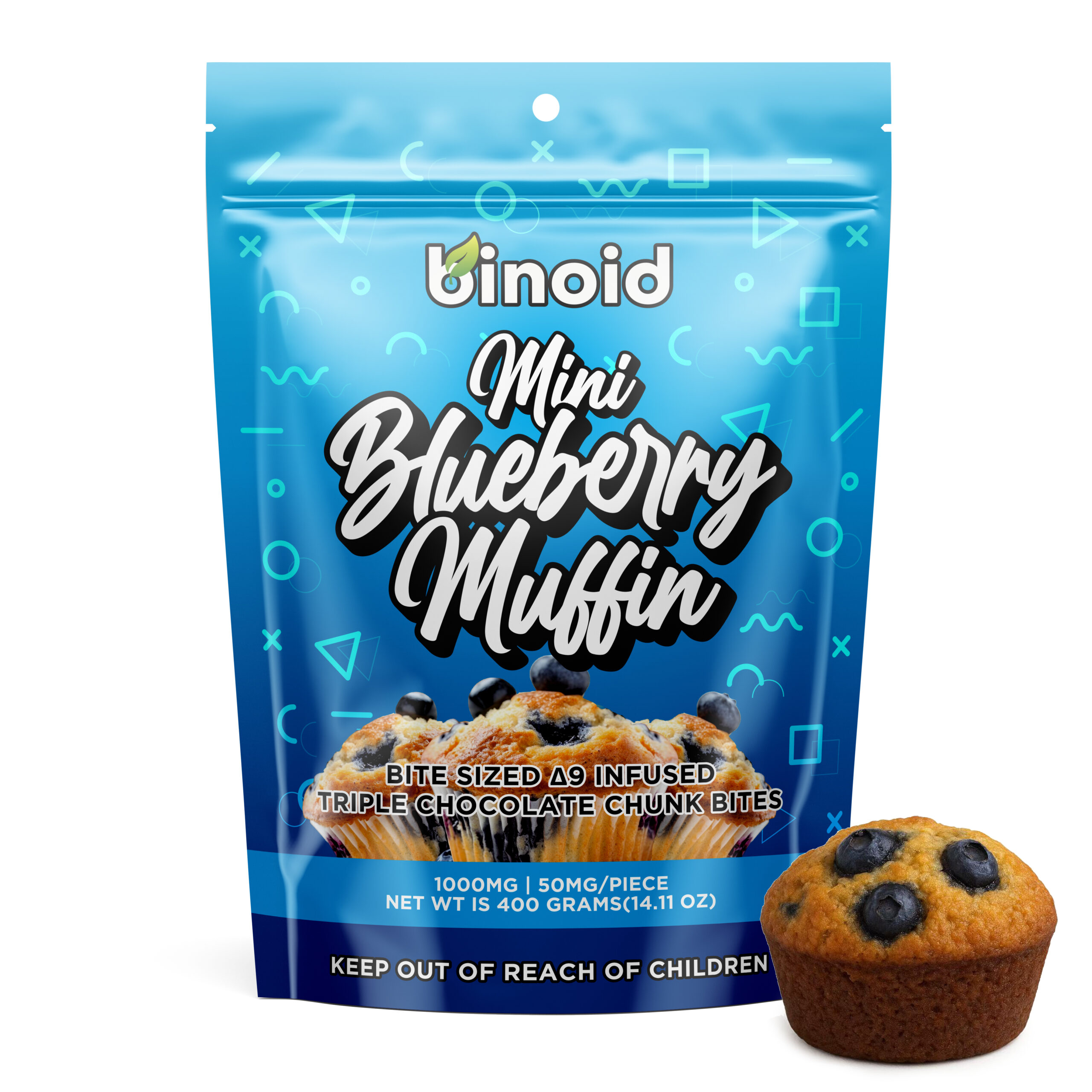 Delta 9 Mini Blueberry Muffin Bites – 1000MG (Limited Supply) - Image 2
