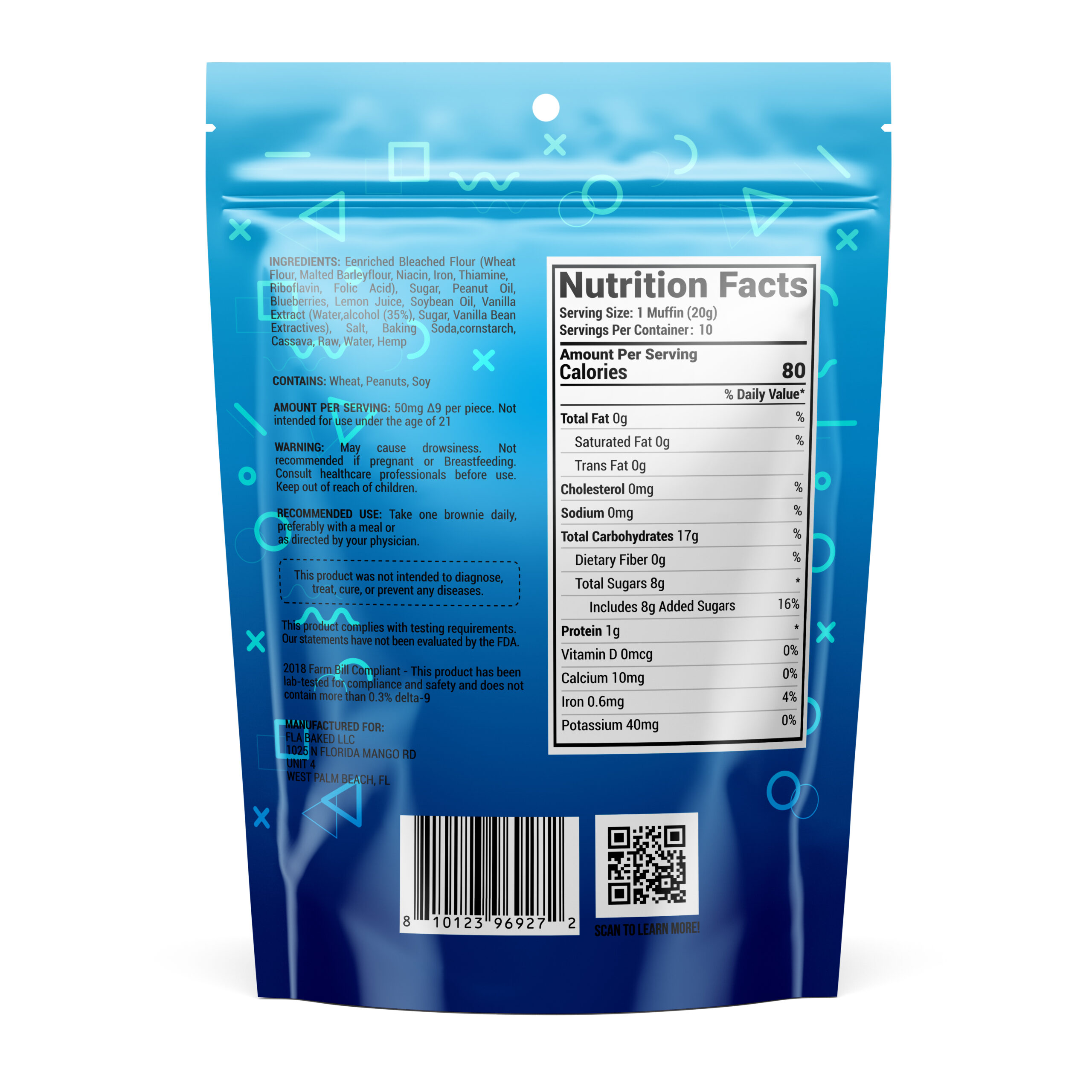 Delta 9 Mini Blueberry Muffin Bites – 1000MG (Limited Supply) - Image 3